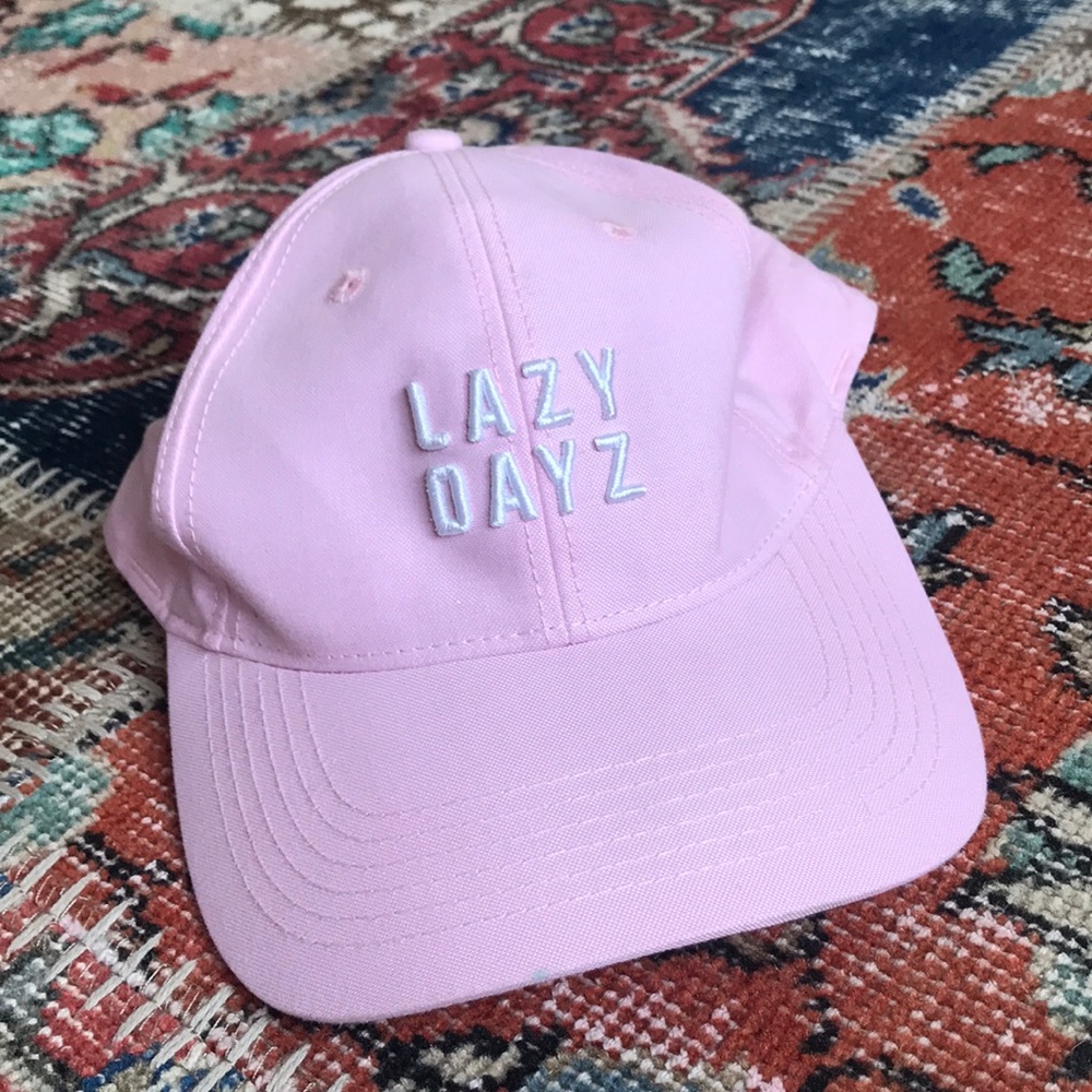 Pink. “ lazy days” hat